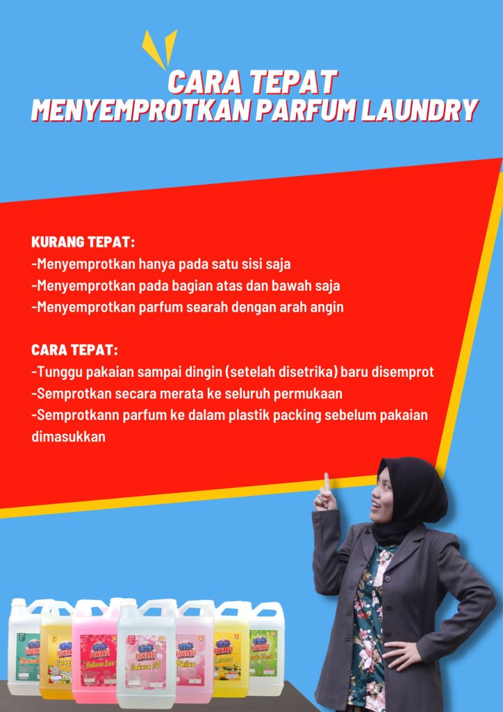 cara pakai parfum laundry untuk setrika di rumah