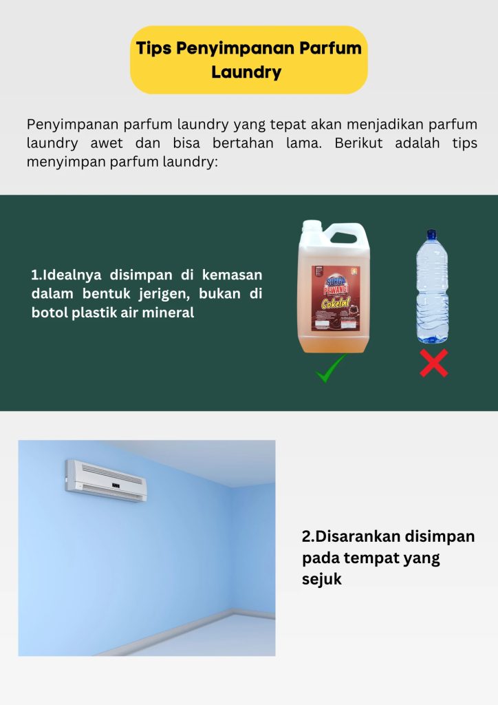 cara penyimpanan parfum laundry