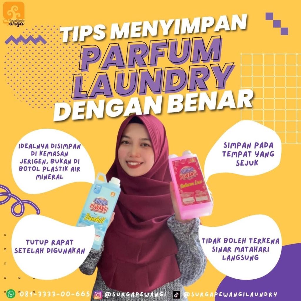 cara menyimpan parfum laundry